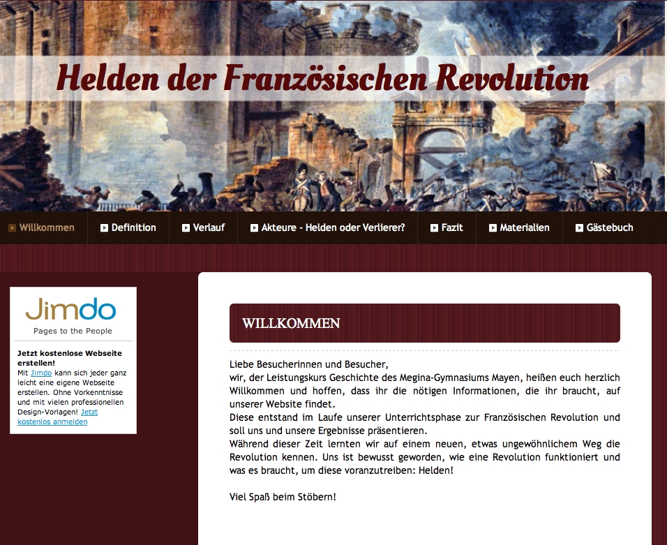 Projekt Geschichte screenshot Homepageum 14 41 31